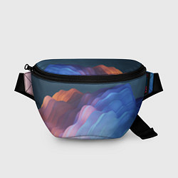 Поясная сумка Волнообразные абстрактные субстанции, цвет: 3D-принт