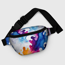 Поясная сумка Необычные акварельные узоры, цвет: 3D-принт — фото 2