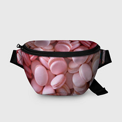 Поясная сумка Красные и розовые кексы, цвет: 3D-принт