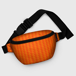 Поясная сумка Геометрия - оранжевые фигуры, цвет: 3D-принт — фото 2