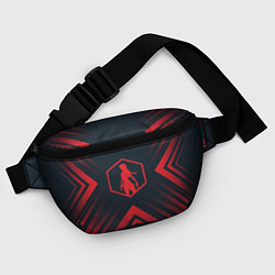 Поясная сумка Красный символ Tomb Raider на темном фоне со стрел, цвет: 3D-принт — фото 2
