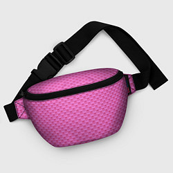 Поясная сумка Геометрический современный розовый однотонный узор, цвет: 3D-принт — фото 2
