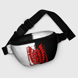 Поясная сумка Атака титанов - Красный Разведкорпус, цвет: 3D-принт — фото 2