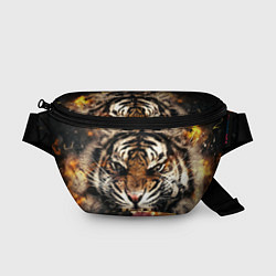 Поясная сумка Оскал тигра, цвет: 3D-принт