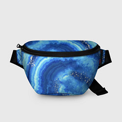Поясная сумка Расплескалась синева абстракция, цвет: 3D-принт