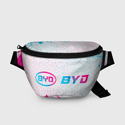 Поясная сумка BYD neon gradient style: надпись и символ, цвет: 3D-принт