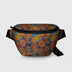 Поясная сумка Узор Пейсли - индийский орнамент, цвет: 3D-принт