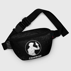 Поясная сумка Cowboy Bebop с потертостями на темном фоне, цвет: 3D-принт — фото 2