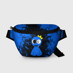 Поясная сумка Радужные друзья Синий - брызги краски, цвет: 3D-принт