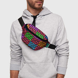 Поясная сумка Грубая вязка - цветная клетка - fashion 2044, цвет: 3D-принт — фото 2