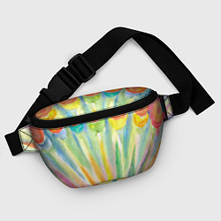 Поясная сумка Акварельная абстракция цветение, цвет: 3D-принт — фото 2