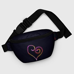 Поясная сумка Неоновое сердечко, цвет: 3D-принт — фото 2