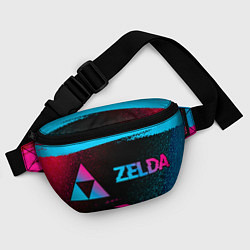 Поясная сумка Zelda - neon gradient: надпись и символ, цвет: 3D-принт — фото 2