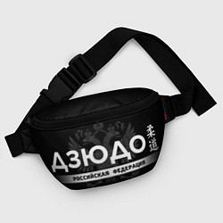 Поясная сумка Российская федерация дзюдо - на черном фоне, цвет: 3D-принт — фото 2