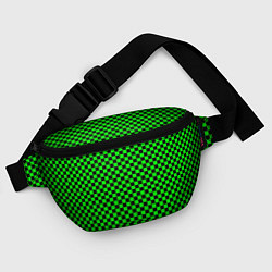 Поясная сумка Зелёная шахматка - паттерн, цвет: 3D-принт — фото 2