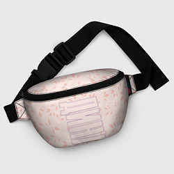 Поясная сумка Дина по-вертикали с розовым фоном, цвет: 3D-принт — фото 2