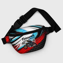 Поясная сумка Два колеса навсегда мотоспорт, цвет: 3D-принт — фото 2