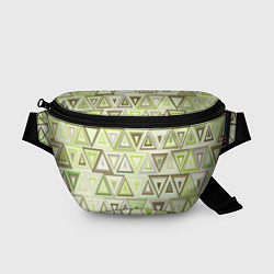 Поясная сумка Геометрический светло-зелёный паттерн из треугольн, цвет: 3D-принт