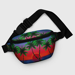 Поясная сумка Пальмы и море, цвет: 3D-принт — фото 2