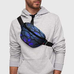 Поясная сумка Светящаяся синяя лава, цвет: 3D-принт — фото 2