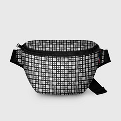 Поясная сумка Черно-белый геометрический мелкий узор, цвет: 3D-принт