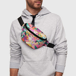 Поясная сумка Девочка в цветах, цвет: 3D-принт — фото 2