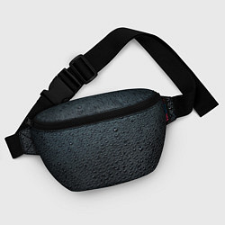 Поясная сумка Блестящие мокрые капли на темном чёрном фоне, цвет: 3D-принт — фото 2