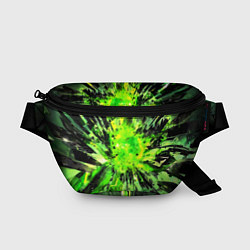 Поясная сумка Fractal green explosion, цвет: 3D-принт