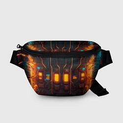Поясная сумка Паттерн в стиле киберпанк, цвет: 3D-принт