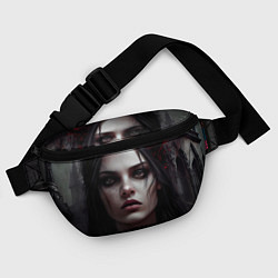 Поясная сумка Готическая девушка Алприка, цвет: 3D-принт — фото 2