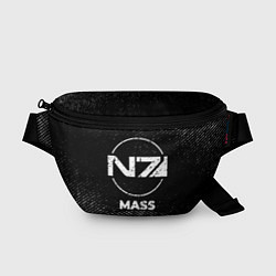 Поясная сумка Mass Effect с потертостями на темном фоне, цвет: 3D-принт
