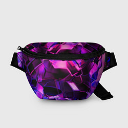 Поясная сумка Неоновая искаженная геометрия, цвет: 3D-принт