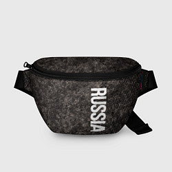 Поясная сумка Россия на фоне узора медного цвета, цвет: 3D-принт
