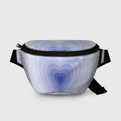 Поясная сумка Голубое сердце градиент, цвет: 3D-принт