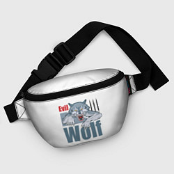 Поясная сумка Злой волк - оскал, цвет: 3D-принт — фото 2