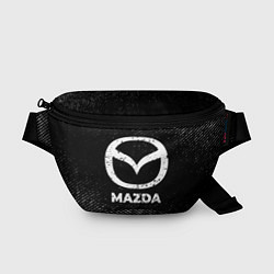 Поясная сумка Mazda с потертостями на темном фоне, цвет: 3D-принт