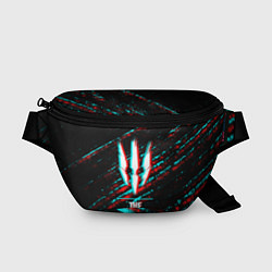 Поясная сумка The Witcher в стиле glitch и баги графики на темно, цвет: 3D-принт