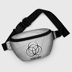 Поясная сумка Символ Elden Ring на светлом фоне с полосами, цвет: 3D-принт — фото 2