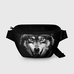 Поясная сумка Агрессивный атакующий волк, цвет: 3D-принт