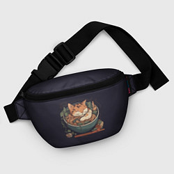 Поясная сумка Сон в рамене, цвет: 3D-принт — фото 2