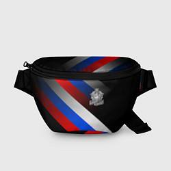 Поясная сумка Пограничные войска - флаг РФ, цвет: 3D-принт