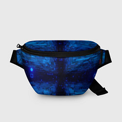 Поясная сумка Тёмно-синие множества фигур, цвет: 3D-принт
