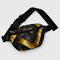 Поясная сумка Gold black luxury, цвет: 3D-принт — фото 2