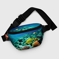 Поясная сумка Рыбы на дне моря, цвет: 3D-принт — фото 2