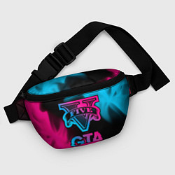 Поясная сумка GTA - neon gradient, цвет: 3D-принт — фото 2