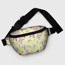 Поясная сумка Фиолетовые лилии, цвет: 3D-принт — фото 2