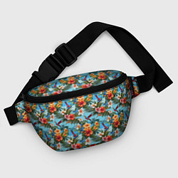 Поясная сумка Паттерн с цветами, цвет: 3D-принт — фото 2