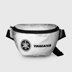 Поясная сумка Yamaha speed на светлом фоне со следами шин: надпи, цвет: 3D-принт