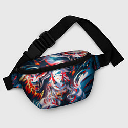 Поясная сумка Девушка киберсамурай и дракон от нейросети, цвет: 3D-принт — фото 2