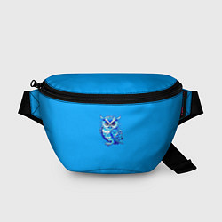 Поясная сумка Мультяшная сова голубой, цвет: 3D-принт